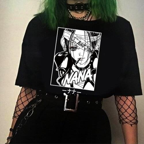 2021 Fashion Men T Shirts Manga Nana Osaki Short Sleeves Tshirt O-neck Streetwear T-shirt Japanese Anime Harajuku Tee Tops