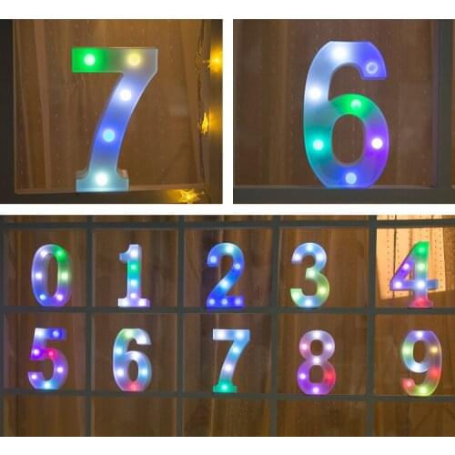 22CM DIY Romantic Decoration Digital Lights Birthday Party Decoration Valentines Day Marriage Proposal Decoration Lights