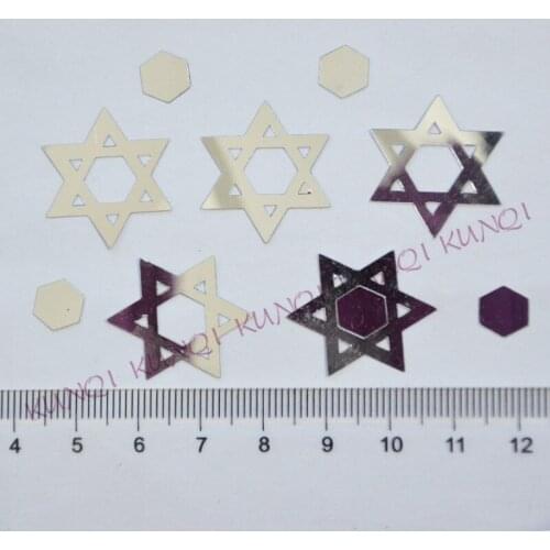 30g 24mm Flat Hollow Star & Pentagon Shape Loose Sequin Paillette Sewing,Wedding Craft,Women Kids DIY Garment Accessory