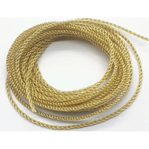 7N single crystal copper wire gold plated cable 4share 76core 5meters