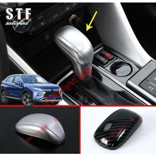 ABS Car Decoration Interior Gear Head Shift Knob Switching Grip Cover Trim Moldings For Mitsubishi Eclipse Cross 2018 2019