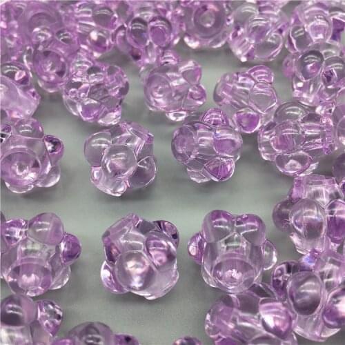 Ornament Accessories 14mm Flower Bead Plastic Beaded Lighting Accessories beads for jewelry making glass beads