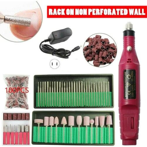 Newest 1 Set Electric Manicure Machine Nail Files Drill Bit Gel Polish Remover Tool 20000RPM Nail Drill Mill Sanding Bit Set