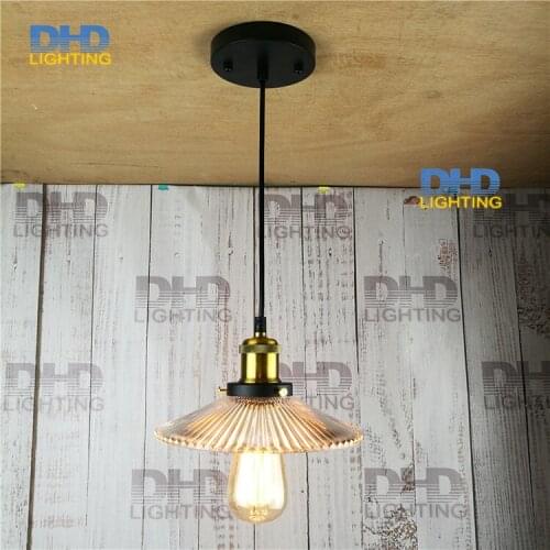 Free ship D220mm clear glass shade Edison filament lighting fixture personality retro art glass pendant lamp for home decoration