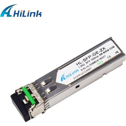 Free Shipping! GLC-ZX-SM 1000BASE-ZX GE 1.25g 1550nm Gigabit Ethernet Switch SFP Transceiver 80KM ddm LC