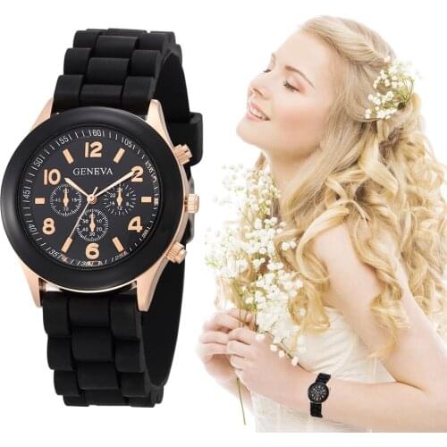 Pink Silicone Watches Women Fashion Dress Quartz Wristwatch Girls Ladies Watch Casual Clock Luxury Brand relogio feminino Gift