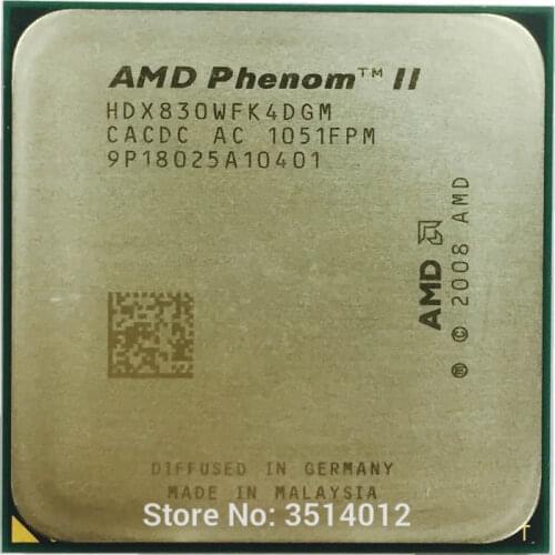 AMD Phenom II X4 830 2.8 GHz Quad-Core CPU Processor HDX830WFK4DGM Socket AM3