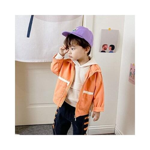 Childrens Casual Jackets 2021 Autumn New Korean Style Boys and Girls Woven Jackets Baby Loose Tops Kids Patchwork Coats Jacket