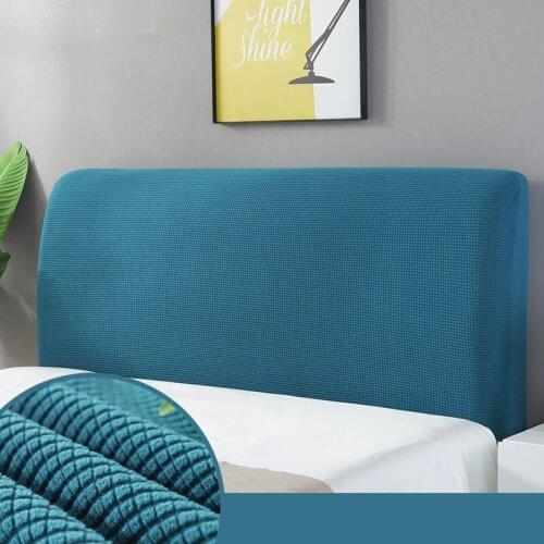 Elastic Thicken Bed Headboard Cover All-inclusive Bed Head Cover Protector for Bedroom Solid Color Bed Back Dust Protector Cover