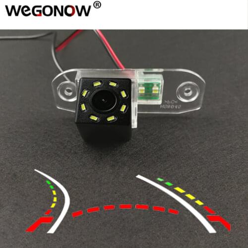 HD Wireless Car CCD Rear Camera Fisheye 8 12 led dynamic Night Vision bracket For Volvo S40 S60 S80 XC90 XC60 V60 S80L S60L S40L