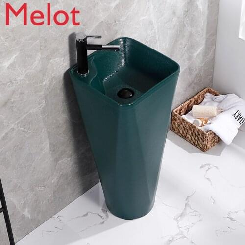 Art Column Basin Integrated Home Balcony Floor Toilet Nordic Column Basin Column Basin Vertical Wash Basin