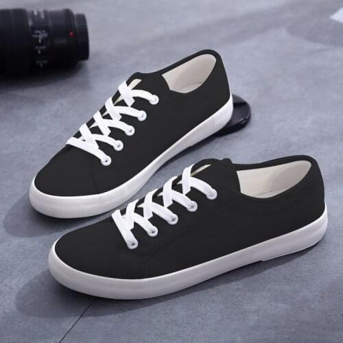 Classic White Canvas Shoes Mens Casual Shoes Female Summer Woman Sneakers Lace-Up Flat Trainers Fashion Womens Vulcanize Shoes