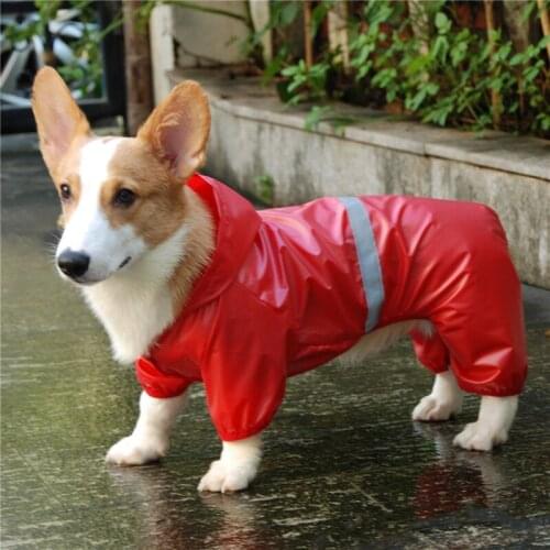 Pet Dog Raincoat Waterproof Jumpsuit Reflective Rain Coat Sunscreen Dog Outdoor Clothes Jacket For Small Dog Pet Supplies