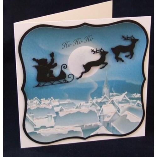 Santa Claus Travels Metal Cutting Dies New 2019 Stencils for DIY Scrapbooking DIY Paper Cards Craft Making Craft Fun Decoration