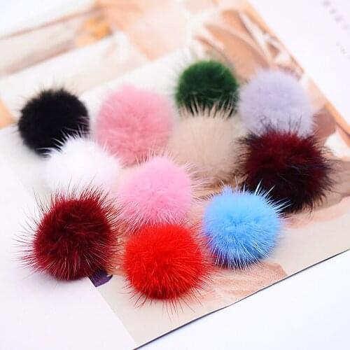 Mini DIY Fur PomPom Natural Fox Hairball Hat Ball Pom Handmade Hair Ball For Caps Bags Scarf Accessories Clothes Decoration