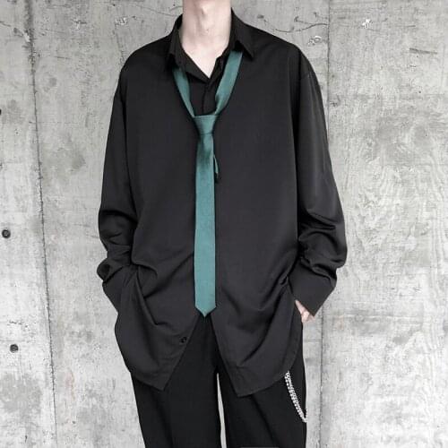 Four Color Milk Silk Fabric Solid Color Long Sleeve Shirts Mens White Shirt Beach Clothing High Quality Clothes Shirts S-3XL