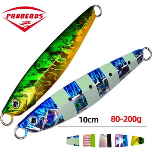 NEW 2021 Large 1pcs 80g 100g 200g Seafishing jigging lure fast speed jig casting metal jig salewater luminous fishing jig bait