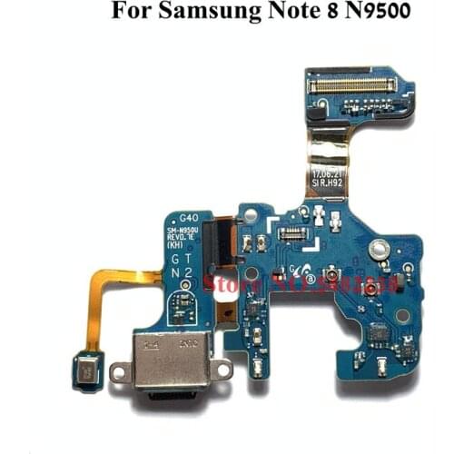 Original USB Charging Dock Port Flex cable For Samsung Note 8 N9500 N950U N950F N950N Charger plug board With Microphone parts