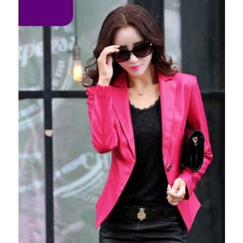Autumn women new 2020 womens faux leather jackets and coats casual ladies short jacket plus size coat WUJ0079