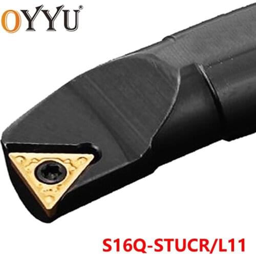 OYYU 16mm STUCR S16Q-STUCR11 Lathe Cutter Arbor Boring Bar use TCMT11 S16Q-STUCL11 Carbide Inserts Turning Toolholder