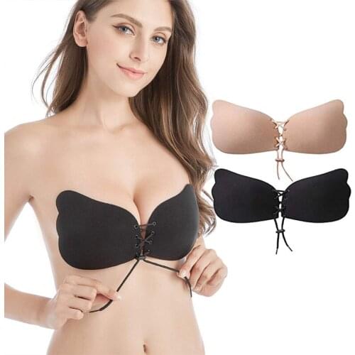 Sexy For Women Bandage Invisible Push Up Bra Self Adhesive Crop Top Sticky Seamless Bralette Underwear Bustier Plus Size Tops