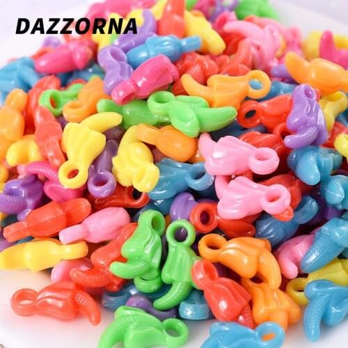 50Pcs/Lot Multicolor Cartoon Cute Fruit Shape Pendant Acrylic Pendant for Diy Jewelry Bracelet Necklace Making Accessories