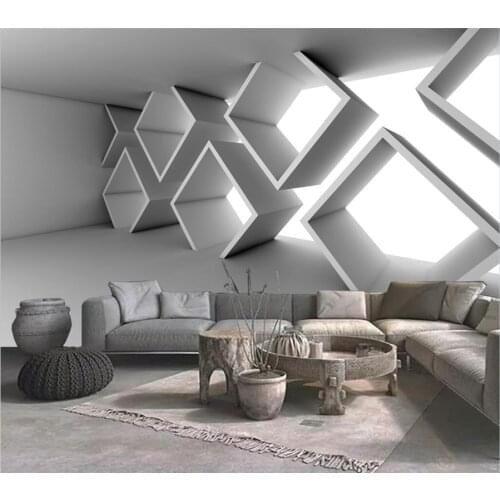 Custom wallpaper 3d extended space mural stereo cement board special-shaped building restaurant hotel background wall фотообои