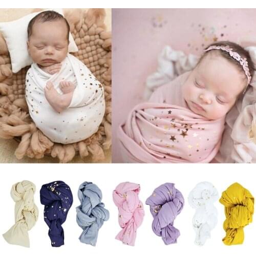 Newborn Photography Props Blanket Baby Swaddling Starry Wrap Sleeping Bag Backdrop Infants Photo Shooting Accessories 150x170cm