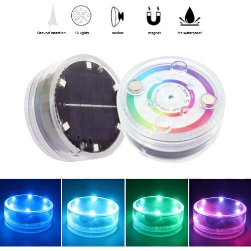 LED Solar Floating Light Waterproof Swimming Pool Underwater Lamp Colorful Night Light with Remote Control for Pool Pond Bath