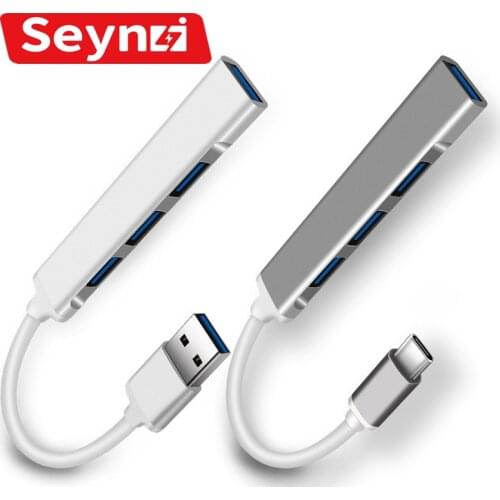 SeynLi USB HUB Type C 4 Port Multi Splitter Adapter For Macbook Pro USB C USB A 2.0 3.0 HAB Expander Cable PC Laptop Accessories