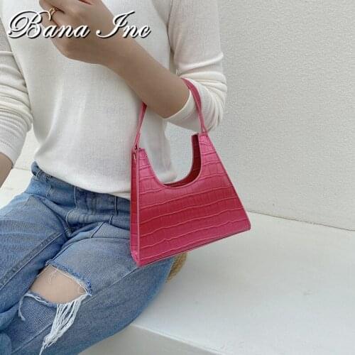 Women Single Shoulder Bag Summer Small Armpit Small Shoulder Purse Hard Leather Women Crossbody Bags French Clutches Lady Bags