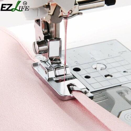 1pc Multi-functional Domestic Sewing Machine Rolled Hem Foot Presser Hem Crimping Feet for Brother Singer Sewing Accessories