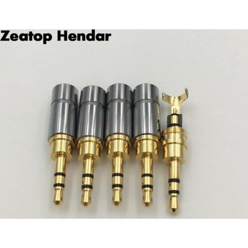 1Pcs New Mini 2.5 mm 3 Pole Stereo Male Audio Plug RCA 2.5 Jack DIY Headset Dual Track Headphone Connector
