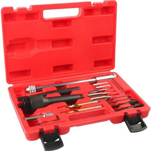 16 Pcs Damaged Glow Plug Removal Garage Drill & Wrench Car Tool 8mm 10mm CDI Engine