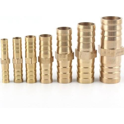 2pc 6-19mm Brass Tube Copper Connector Pneumatic Hose Garden Hose Pump Hose Connector For Aquarium Fish Tank Garden Accessories