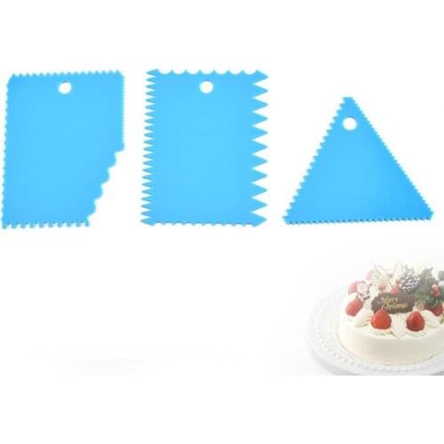 3Pcs/set Cake Scraper Fondant Mousse Cream Spatula Edge Smoother Cupcake Cutter Pastry Mold Baking Decorating Tools Bakeware