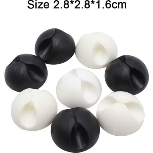 5PCS/lot White Plastic Cable Wire Organizer Cable Clip Tidy USB Charger Cord Holder desktop Cable Fixed clamp