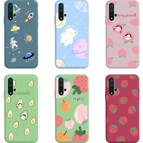 Case For Huawei Nova 5/Nova5 Pro Frosted Silicone Casing Cute Anime Candy Phone Case Macaron Color Couples Soft Silicone Cover