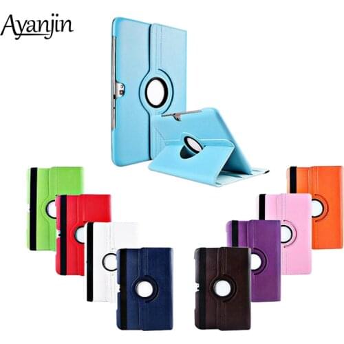 For Samsung N8000 Tablet Case 360 Degree Rotating Stand for Samsung Galaxy Note GT-N8000 N8010 10.1 inch Protective Cover+pen