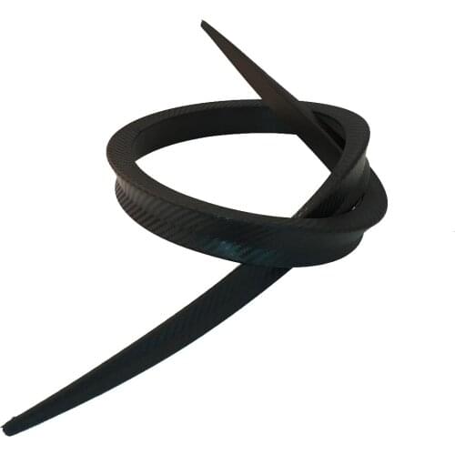 Black Carbon Fiber Flexible Protective Wheel Eyebrow Lip Trim 120cm
