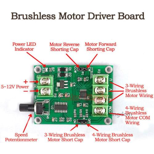 DC 7-12V 3 Wire 4 Wire BLDC Brushless Motor Drive Module Speed Control Board Optical Drive Hard Drive Motor Controller
