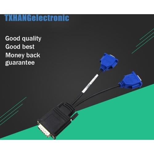 DMS-59 Pin 5.9mm Male to 2 VGA 15 Pin Female Splitter Adapter Cable Lead Wire For HP Dell Monitor TV Projector diy electronics