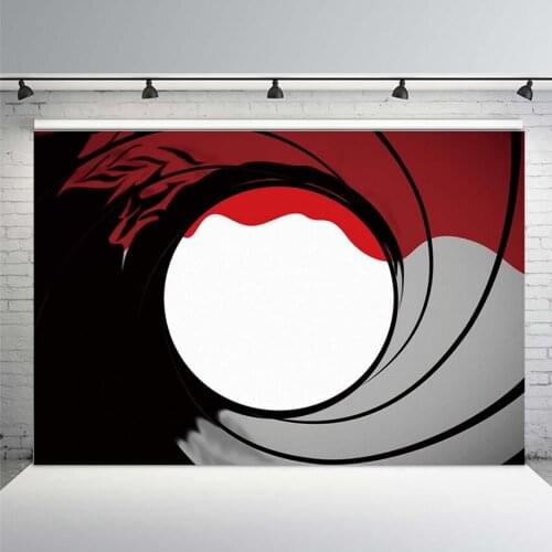Spy Hero Backdrop Gentleman Gun Barrel Photograhy Background Top Secret Mission Decorations Baby Shower Boys Birthday