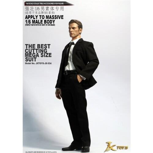 JXTOYS-034 1:6 Scale Male Figure Accessory Gentlemens Suit Clothes for Strong JXS01 Body