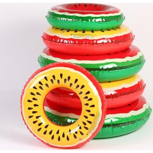 60/70/80/90CM PVC Fuit Swimming Ring Inflatable Watermelon Lemon Swimming Circle for Adult Kid Children Water Summer Party Toys