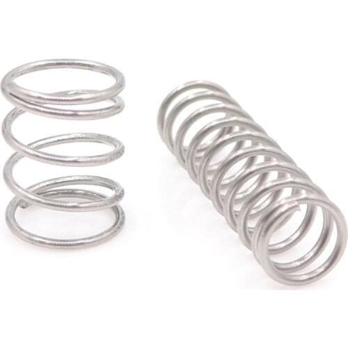 Compression Small Spring ,10Pcs, Wire Diameter 0.3mm Outer Diameter 3mm Pressure Length 5mm-50mm 304 Stainless Steel Spring