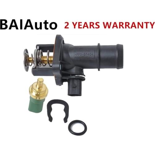 06A121114 06A 121 114 Thermostat Housing With Coolant Temperature Sensor Replacement For Audi A3 For Seat For Skoda Bora Polo