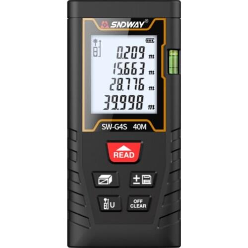 60 Meters Laser Distance Meter Rangefinder Digital Distance Measuring Meter Electronic Space Measurement Device &Bubble Level