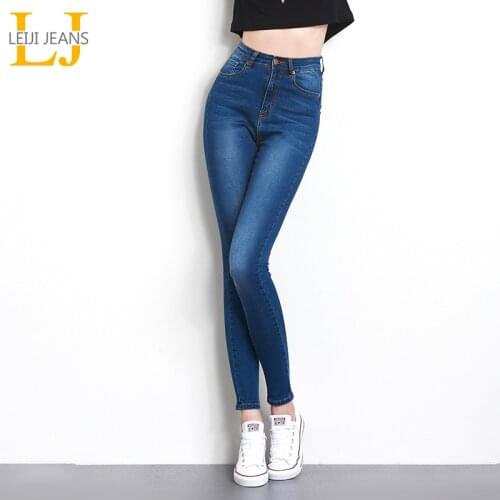 Jeans for Women mom Jeans High Waist Jeans Woman High Elastic Stretch Jeans female washed denim skinny pencil pants