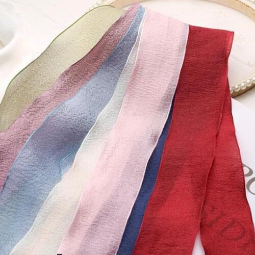 2m/lot 40mm Cotton Silk Ribbon Big Bow Knot Material For Hair Ornament Gift Wrapping Decoration Lace Ribbons